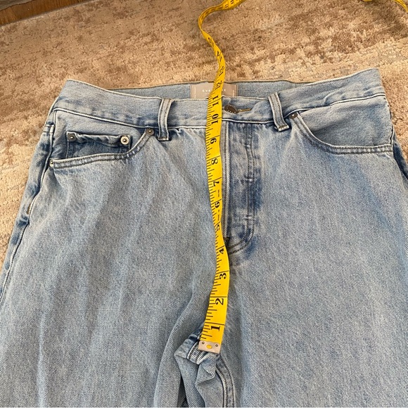 Everlane The Relaxed Straight Fit Light Blue Mom Jeans Organic Cotton Light Wash - Picture 4 of 10